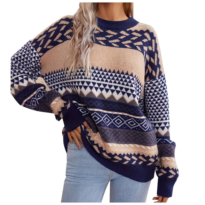 Le Clair | Pullover retro amb contrast teixit