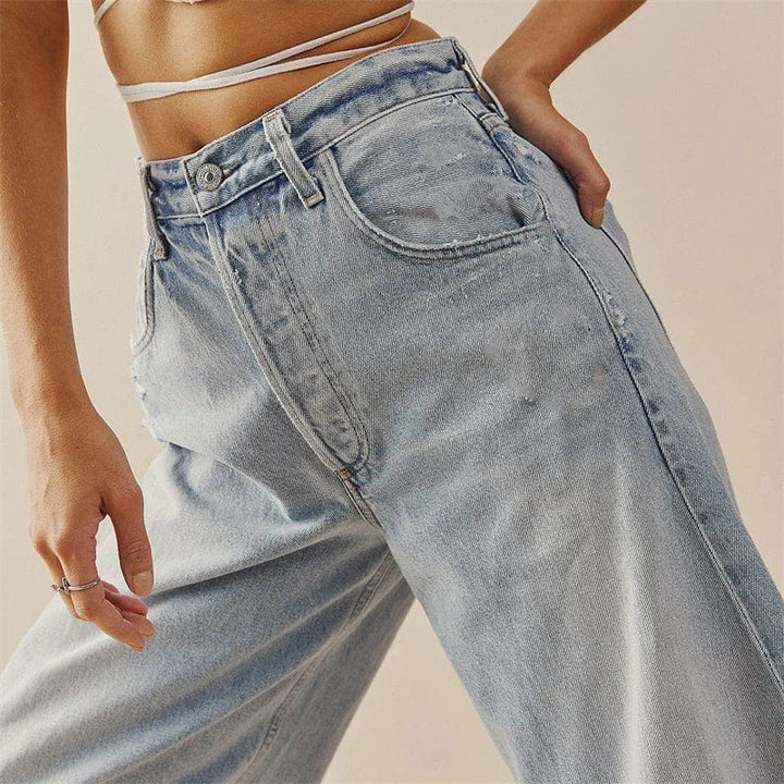 Jeans de Denim Aurablend de Cintura Alta per a una Silueta Ajustada