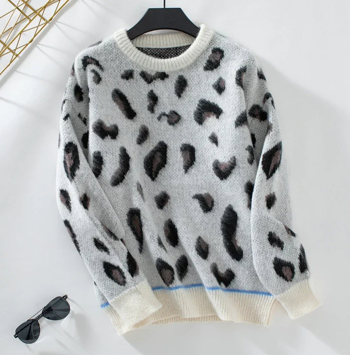 Le Clair | Suèter de llana amb estampat de lleopard-Jacquard