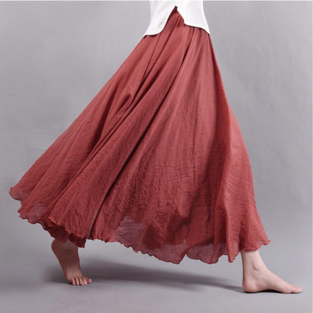 Ellery | Saia llarga de lli amb look d'estiu