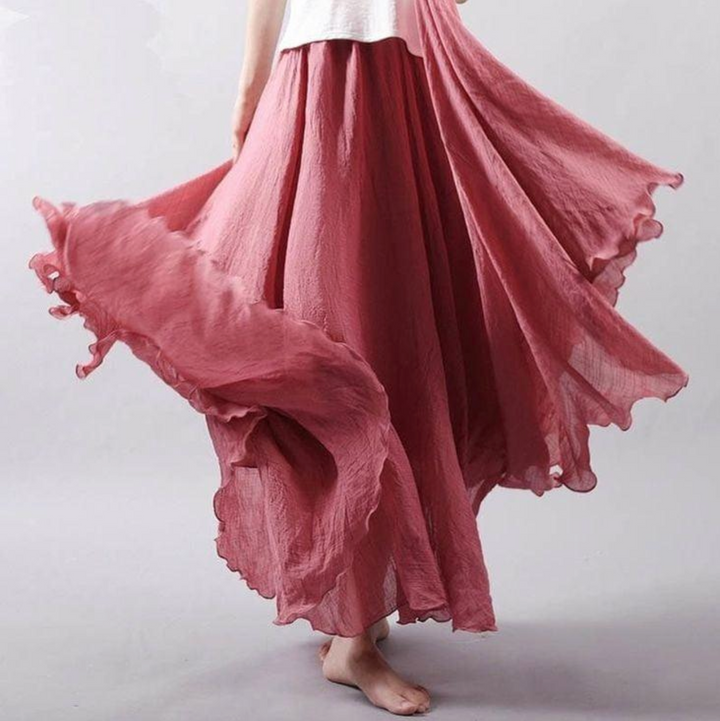 Ellery | Saia llarga de lli amb look d'estiu