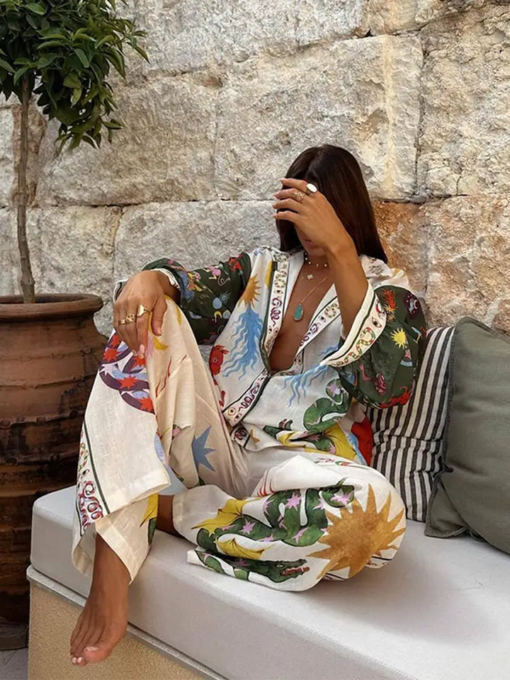 Sarah | Elegància atemporal, conjunt de camisa i pantalons