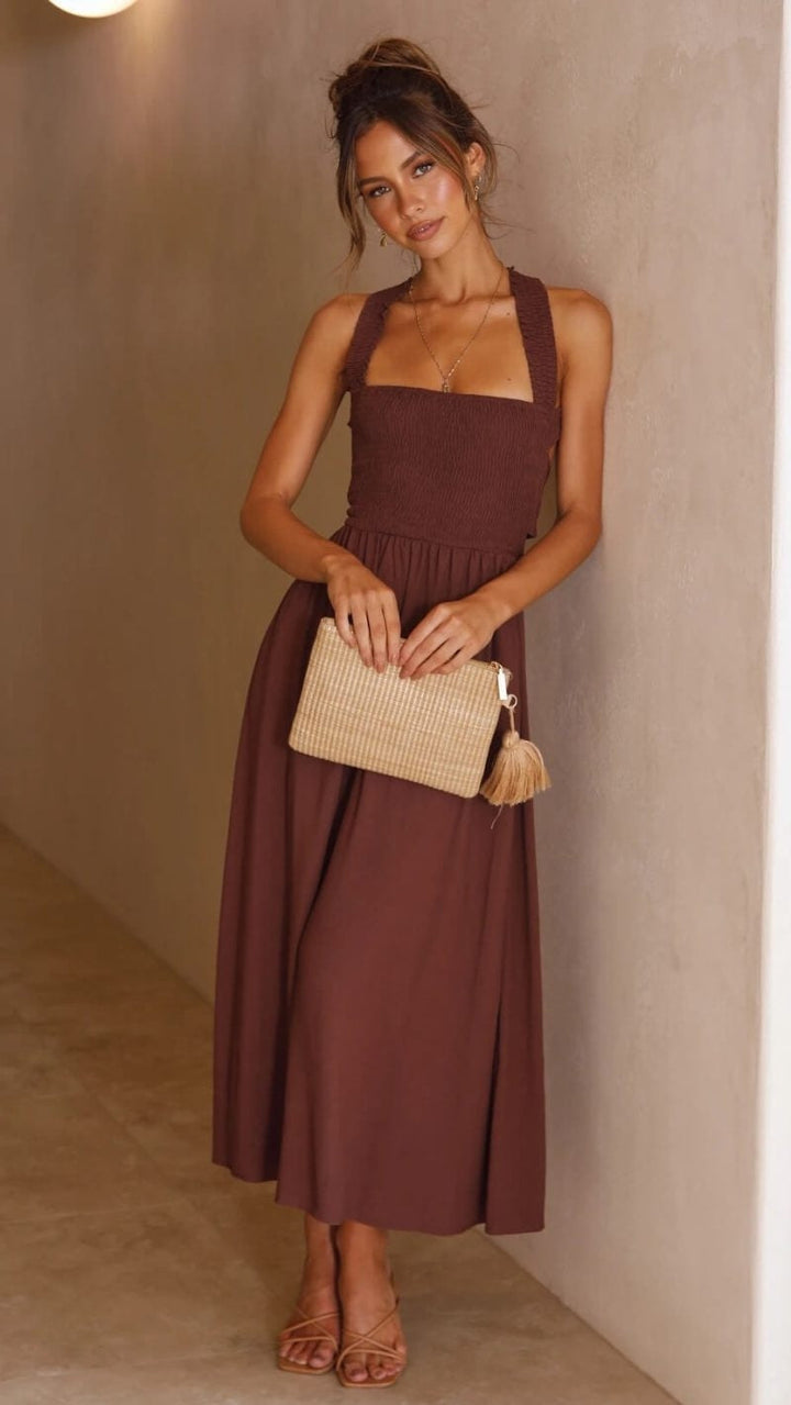 Leda | Vestit Maxí elegant amb tall fluid