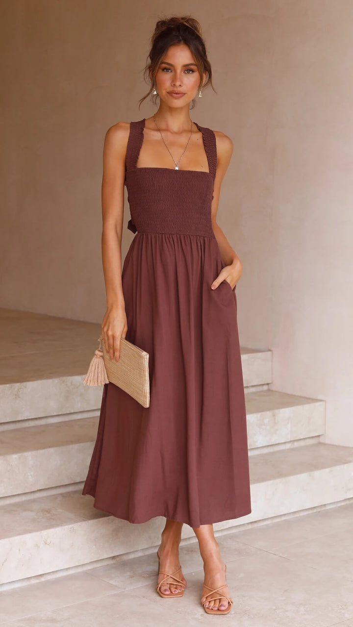 Leda | Vestit Maxí elegant amb tall fluid