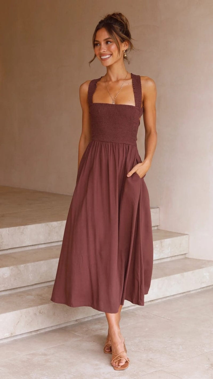 Leda | Vestit Maxí elegant amb tall fluid