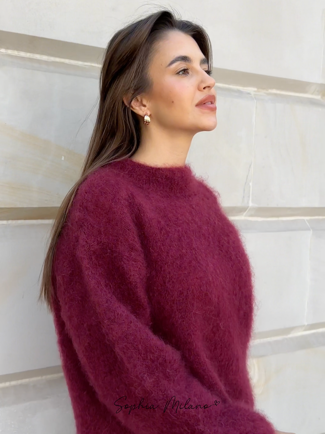 Clara | Suèter de mohair càlid amb coll rodó