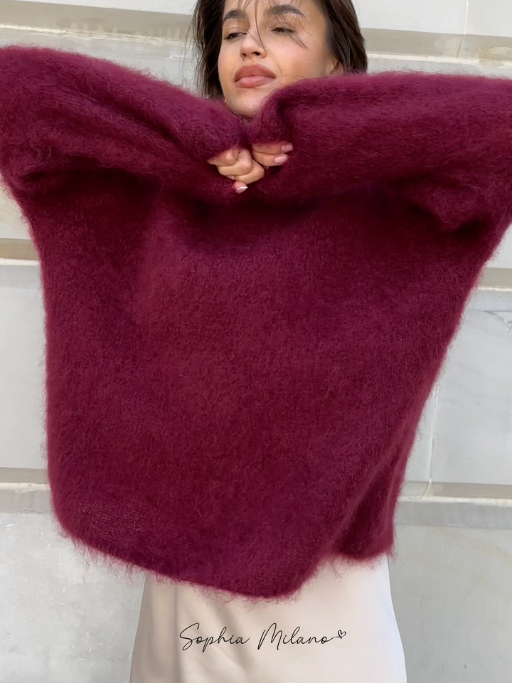 Clara | Suèter de mohair càlid amb coll rodó