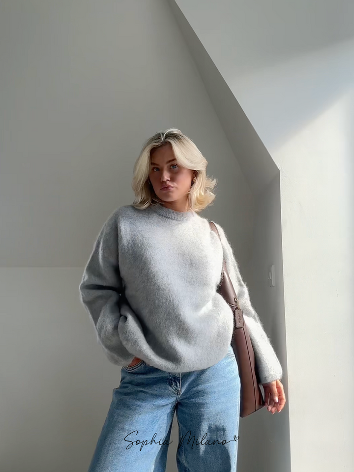Clara | Suèter de mohair càlid amb coll rodó