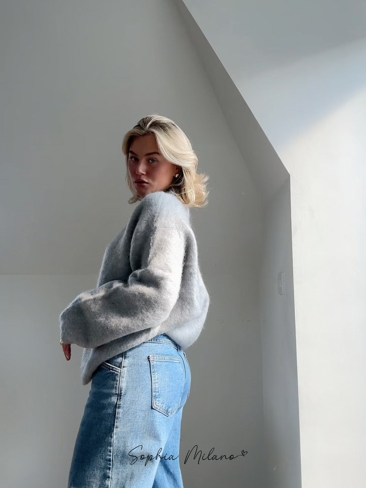 Clara | Suèter de mohair càlid amb coll rodó