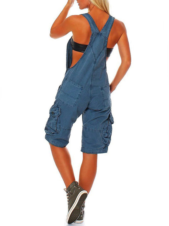 Pantalons de tirants curts per a dones amb butxaques de càrrega funcionals