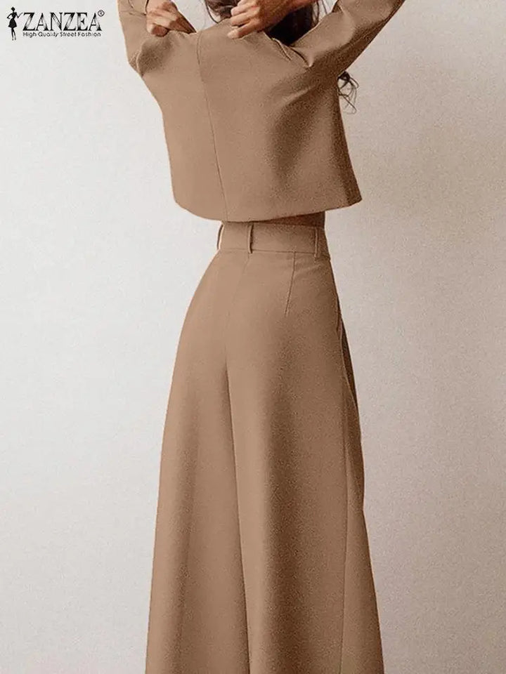 ZANZEA Conjunt d'Estiu | Pantalons + Samarreta de Teixit de Llinyola
