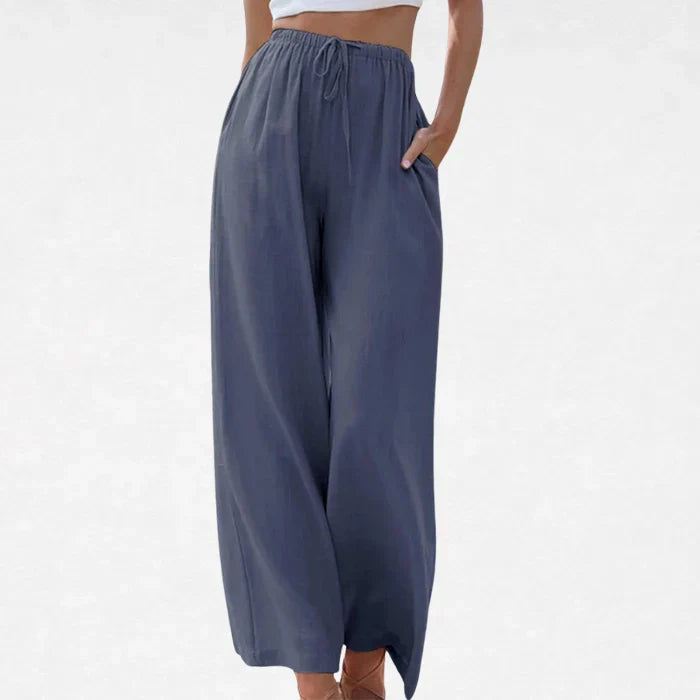 NOORA | Pantalons lleugers de llei amb cintura elàstica