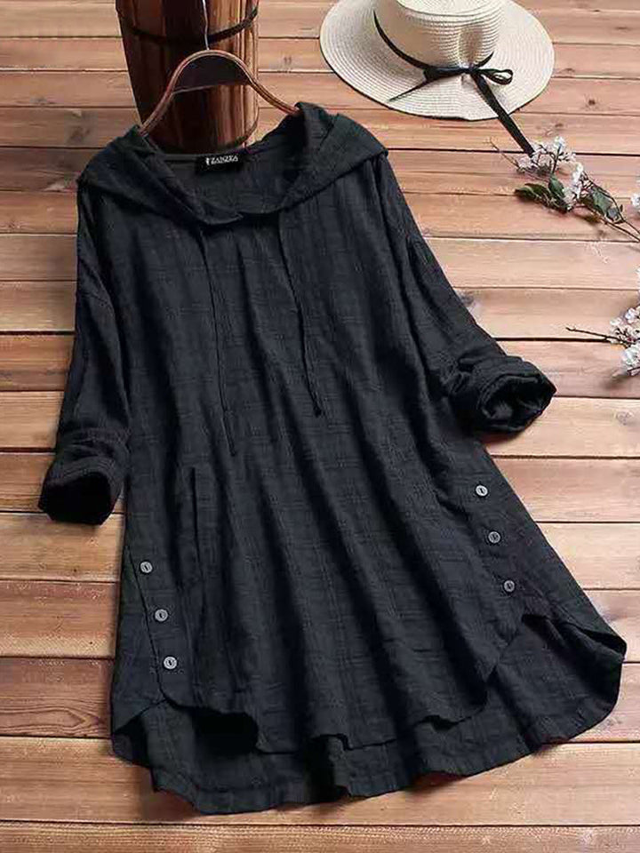 Antoinette | Pullover amb caputxa de quadres amb comoditat diària