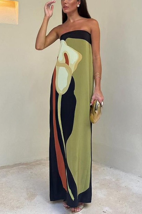 Gala | Vestit llarg elegant amb bonic estampat