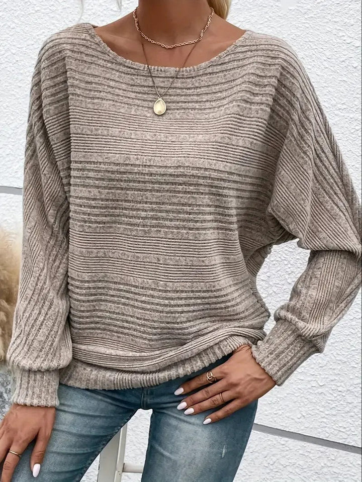 Josefine | Sweatshirt relaxat, de color sòlid amb mànigues amples