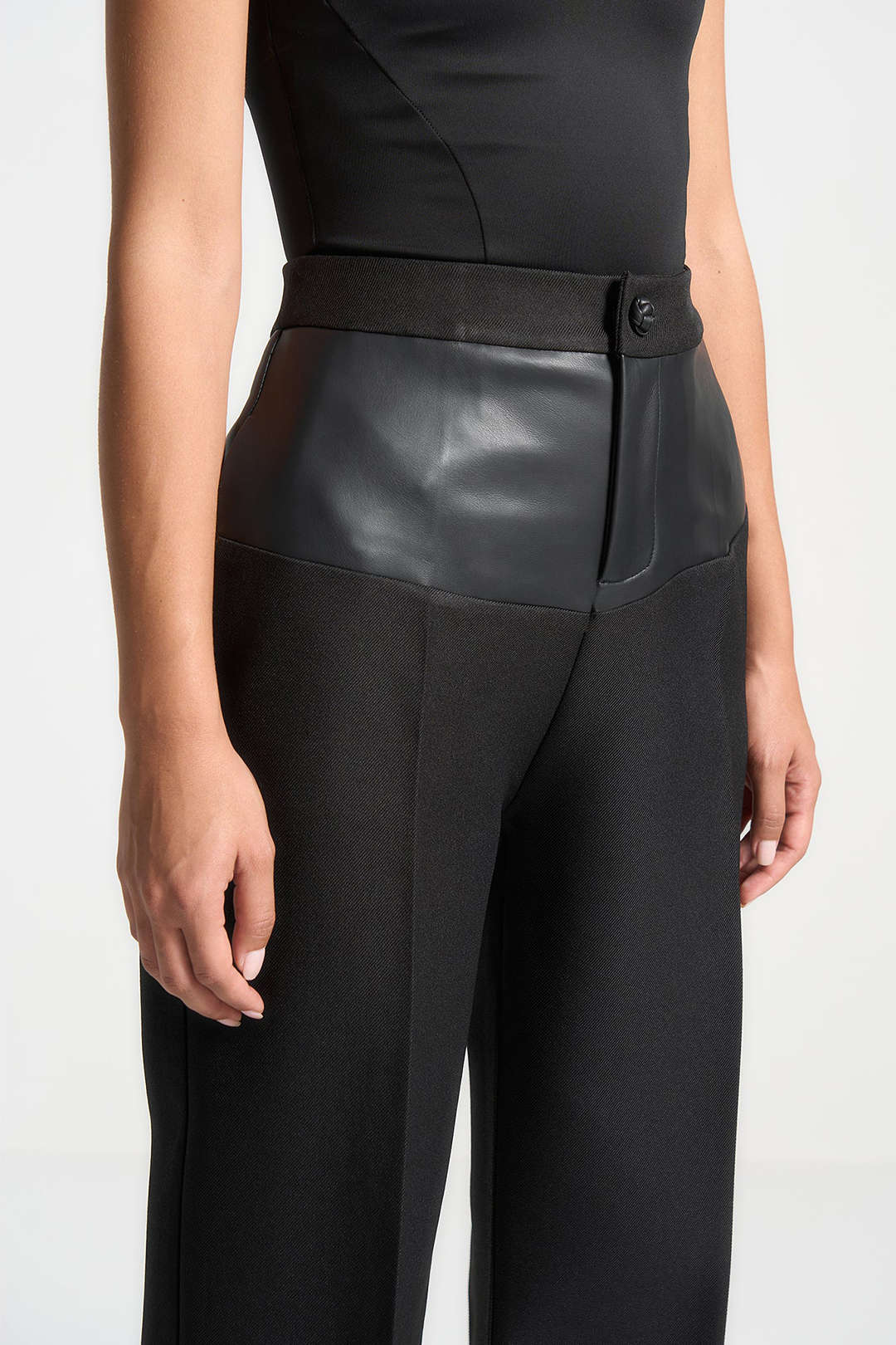 Patchwork | Pantalons de cuir sintètic modern amb detalls