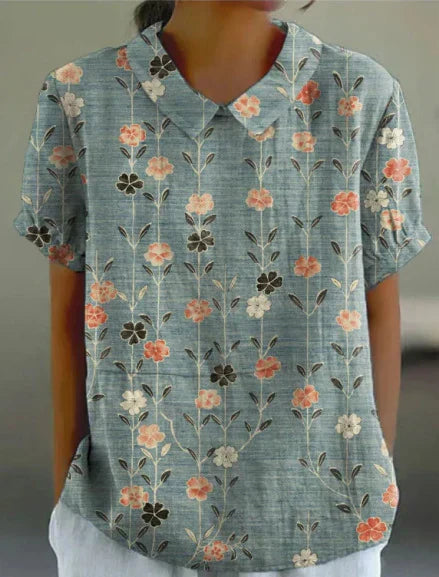 Sally | Bonica camisa amb estampat floral pastoral