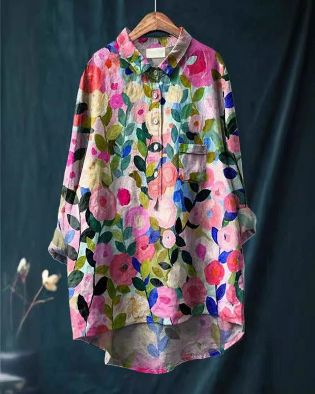 Flora | Blusa de cotó amb estampat floral