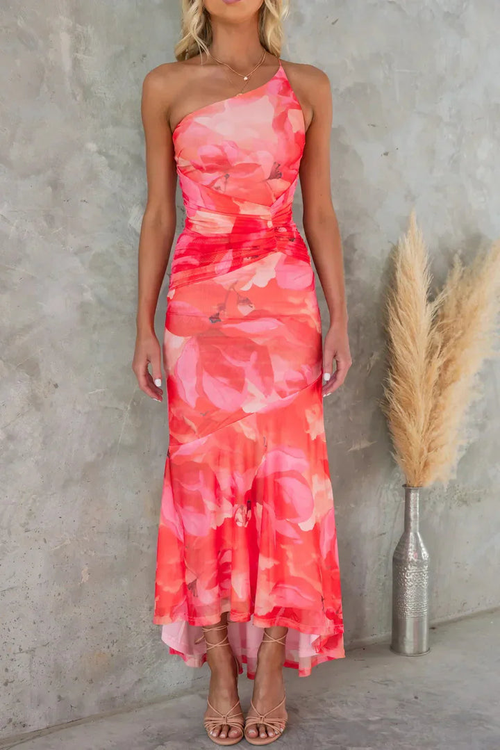 Xanthe Midikleid | Vestit elegant amb estampat de flors a aquarel·la per a dones