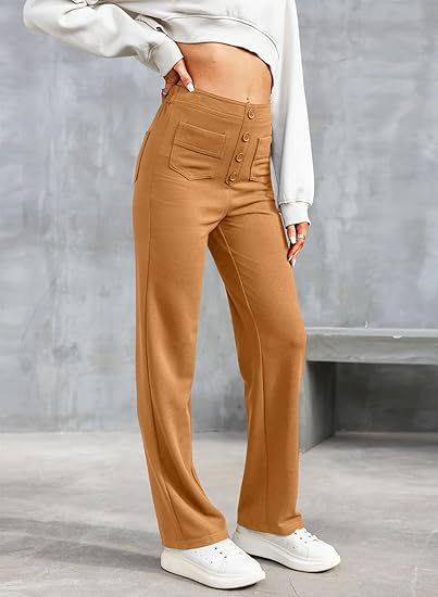 Pantalons elàstics de temps lliure amb cintura alta