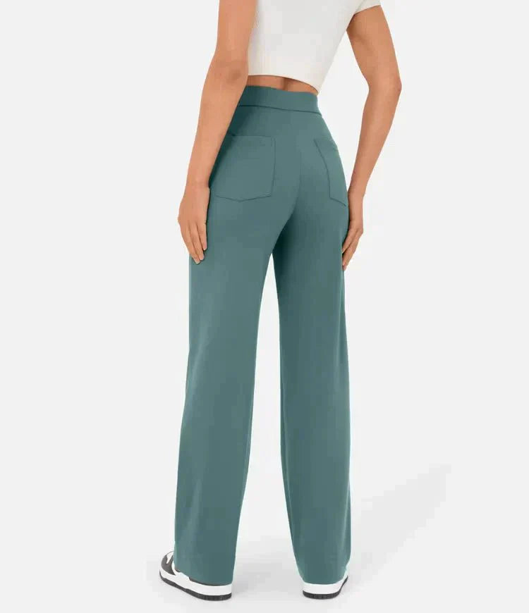 Pantalons elàstics de temps lliure amb cintura alta