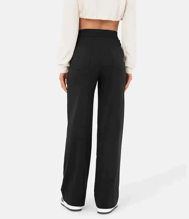 Pantalons elàstics de temps lliure amb cintura alta
