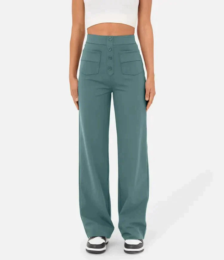 Pantalons elàstics de temps lliure amb cintura alta