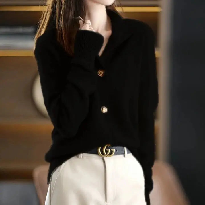Kristine | Cardigan elegant de llana de cashmere fi