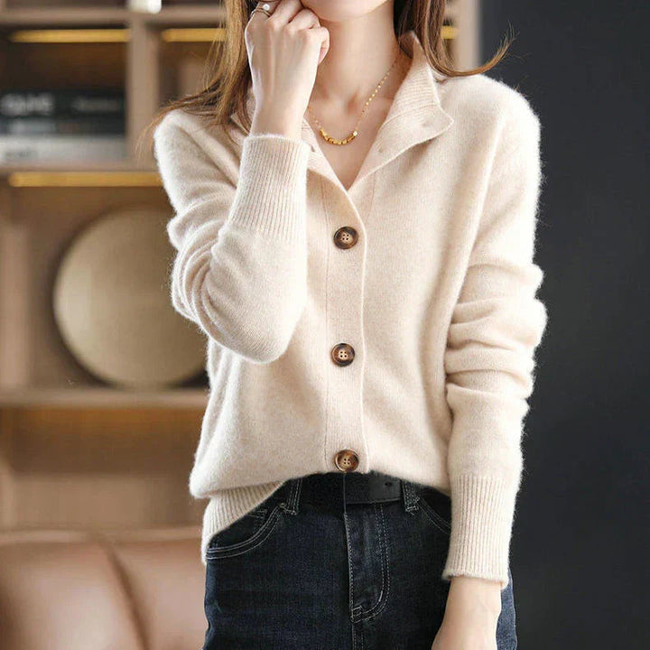 Kristine | Cardigan elegant de llana de cashmere fi