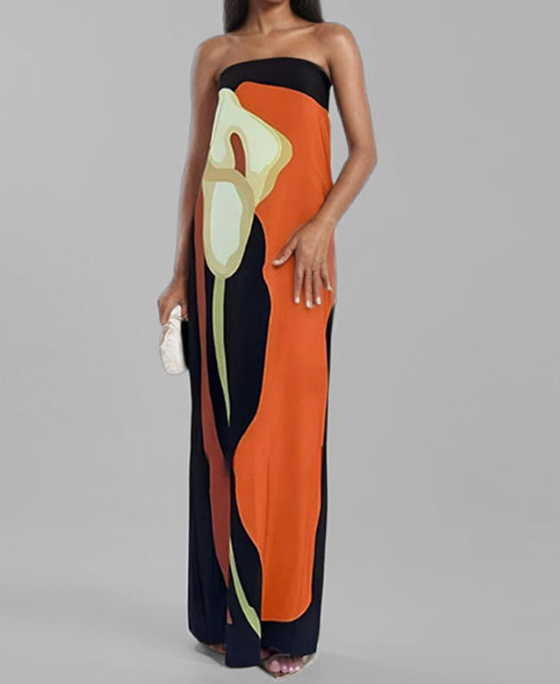 Gala | Vestit llarg elegant amb bonic estampat