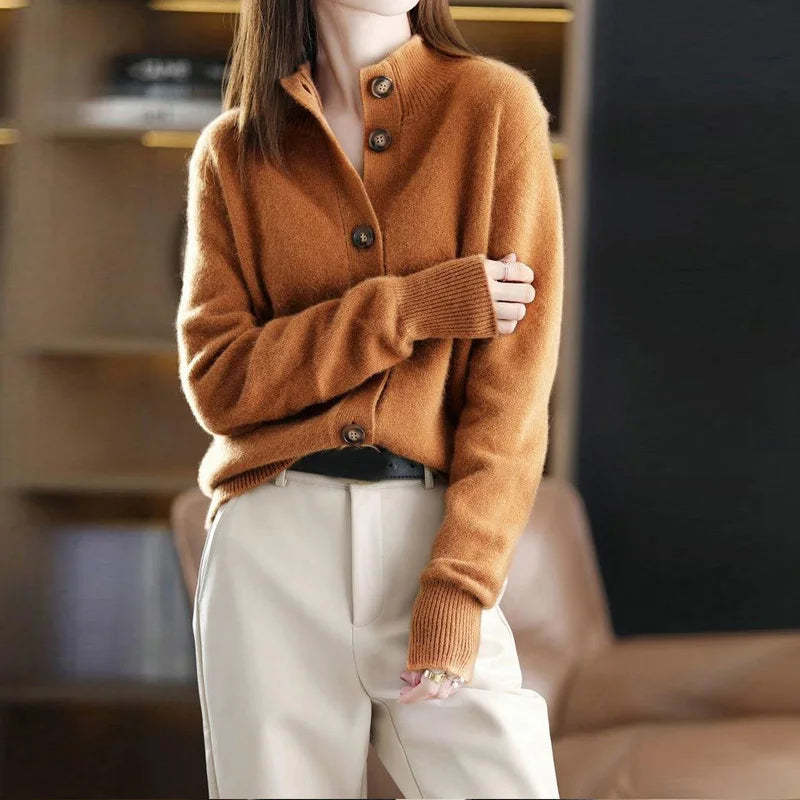 Kristine | Cardigan elegant de llana de cashmere fi