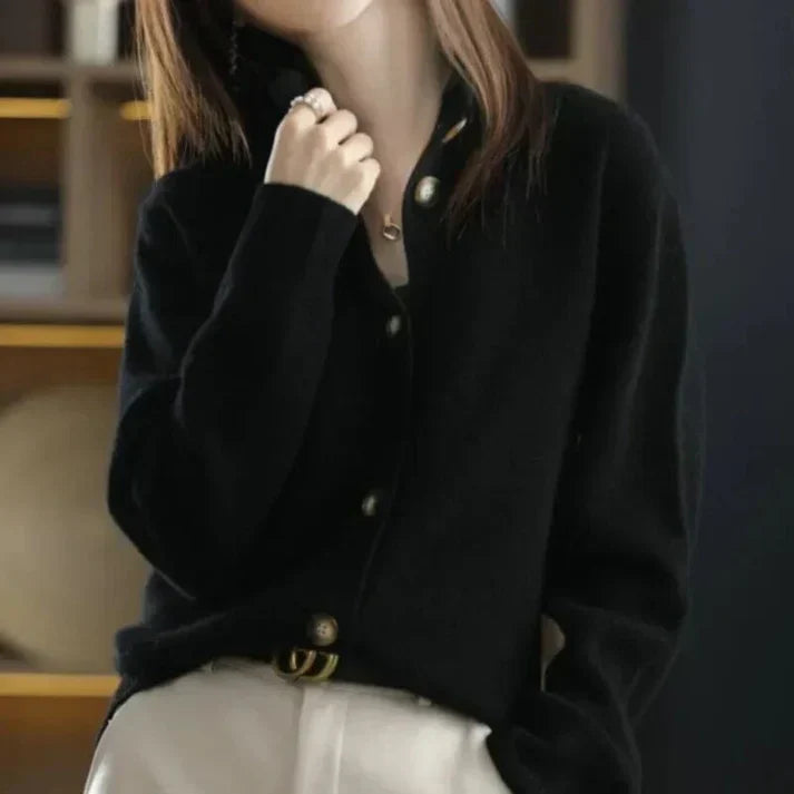 Kristine | Cardigan elegant de llana de cashmere fi