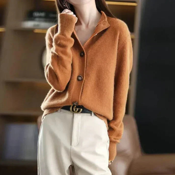 Kristine | Cardigan elegant de llana de cashmere fi