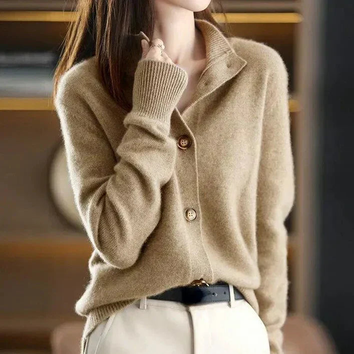 Kristine | Cardigan elegant de llana de cashmere fi