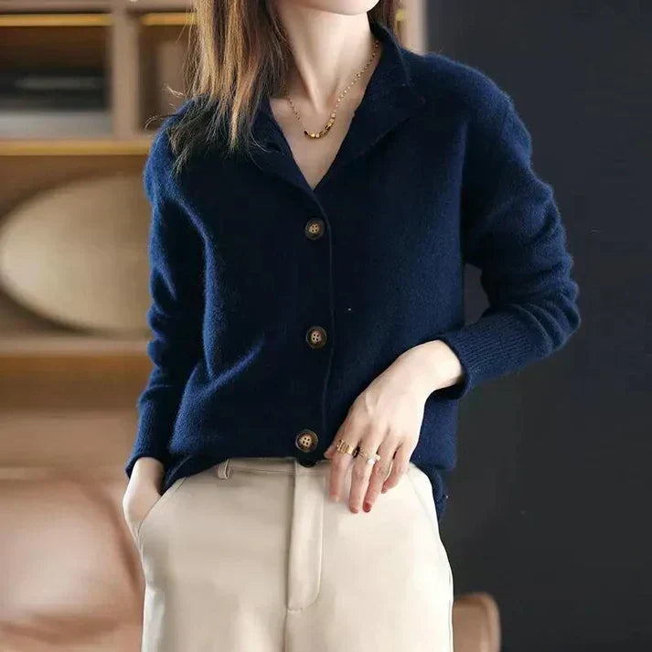 Kristine | Cardigan elegant de llana de cashmere fi