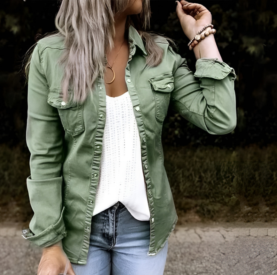 Jasmin | Jaqueta de denim d'estil vintage per a qualsevol look modern