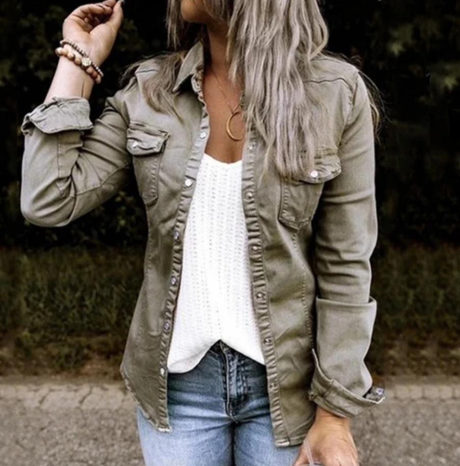 Jasmin | Jaqueta de denim d'estil vintage per a qualsevol look modern