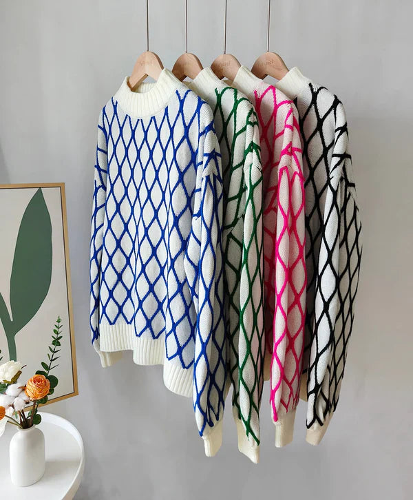Elsa | Pullover de quadres per a nits d'hivern còmodes