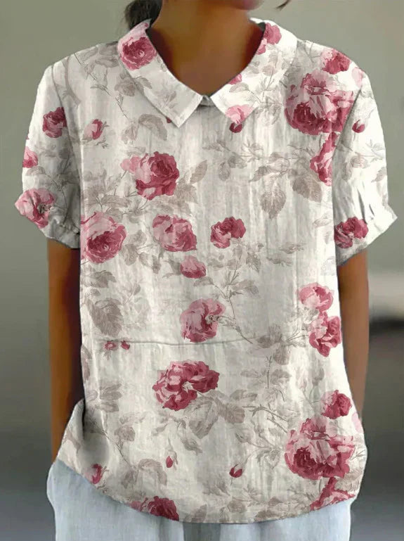 Sally | Bonica camisa amb estampat floral pastoral