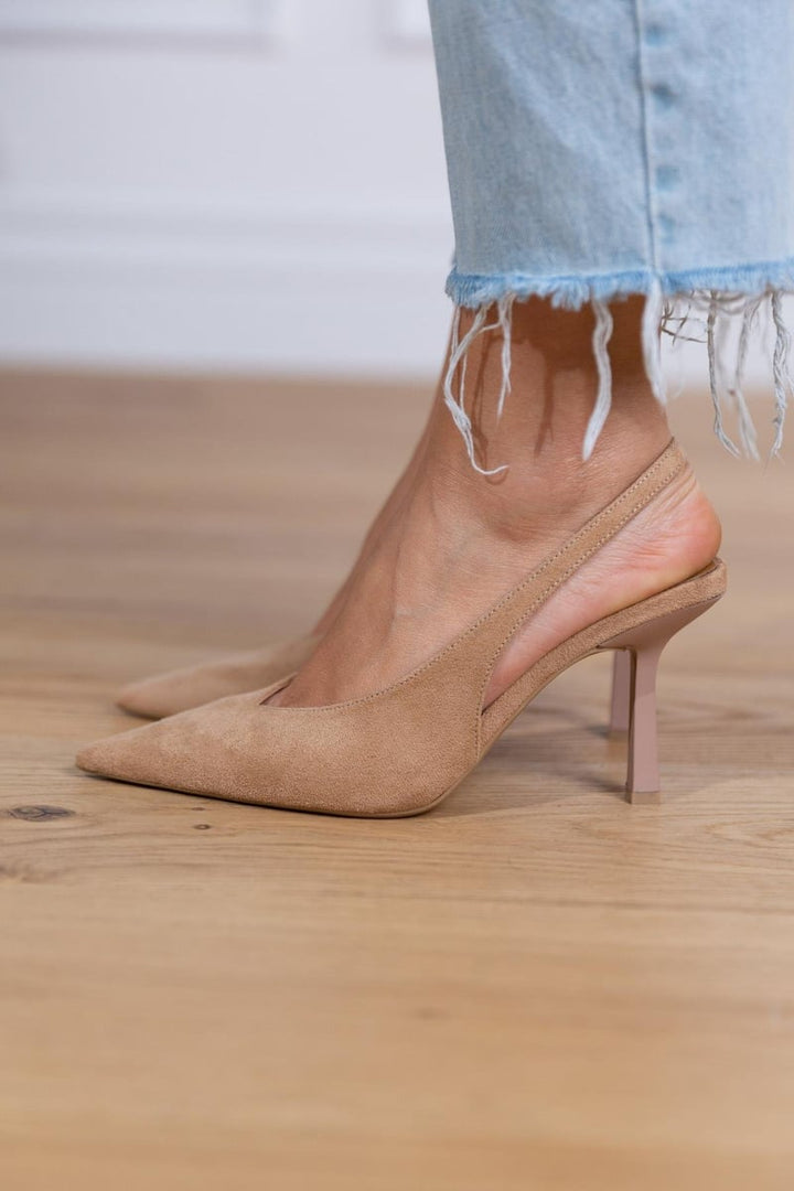Marlena | Décolleté Slingback Nude amb Taló Prim