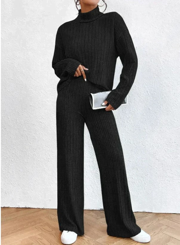 Niesh | Pantalons de llana i suèter de coll alt