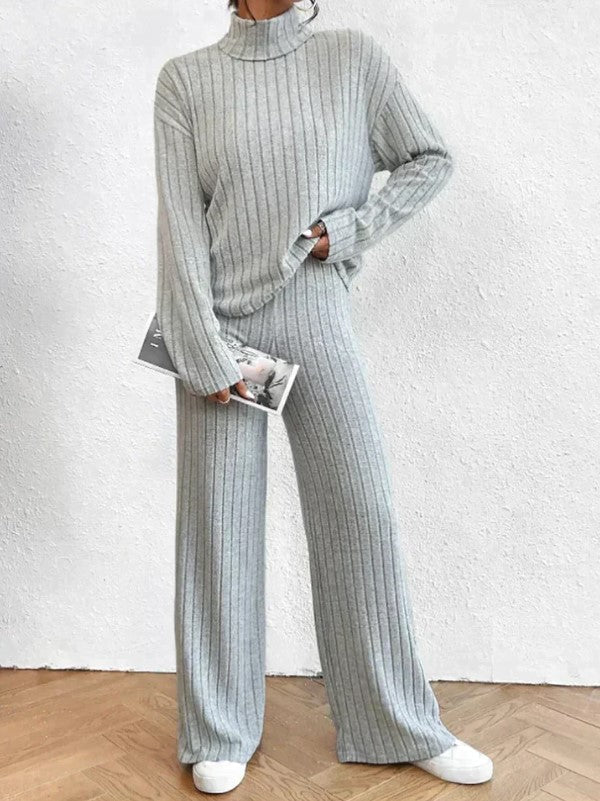 Niesh | Pantalons de llana i suèter de coll alt