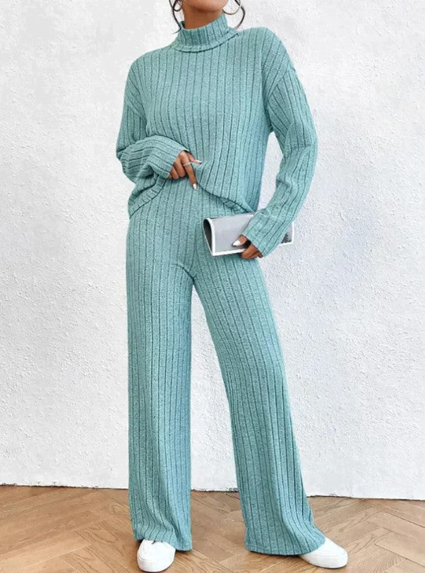 Niesh | Pantalons de llana i suèter de coll alt