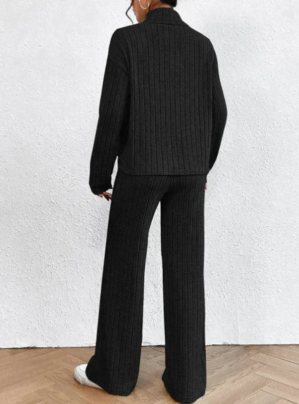 Niesh | Pantalons de llana i suèter de coll alt