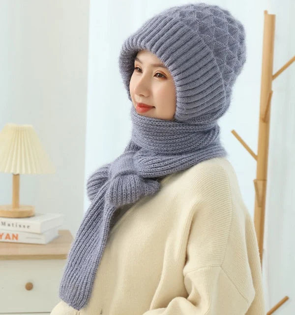 Gorro bufanda amb protecció auditiva integrada i resistent al vent
