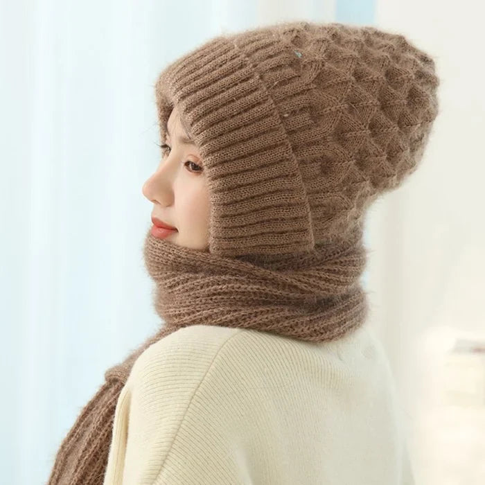 Gorro bufanda amb protecció auditiva integrada i resistent al vent