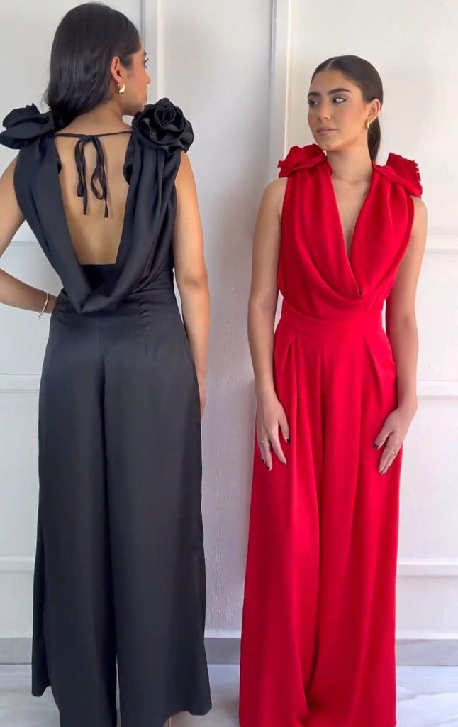 Orion | Jumpsuit amb escot en waterfalla