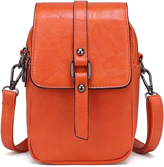 Bossa de mà vintage de cuir suau amb estil