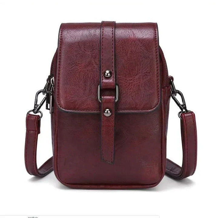 Bossa de mà vintage de cuir suau amb estil