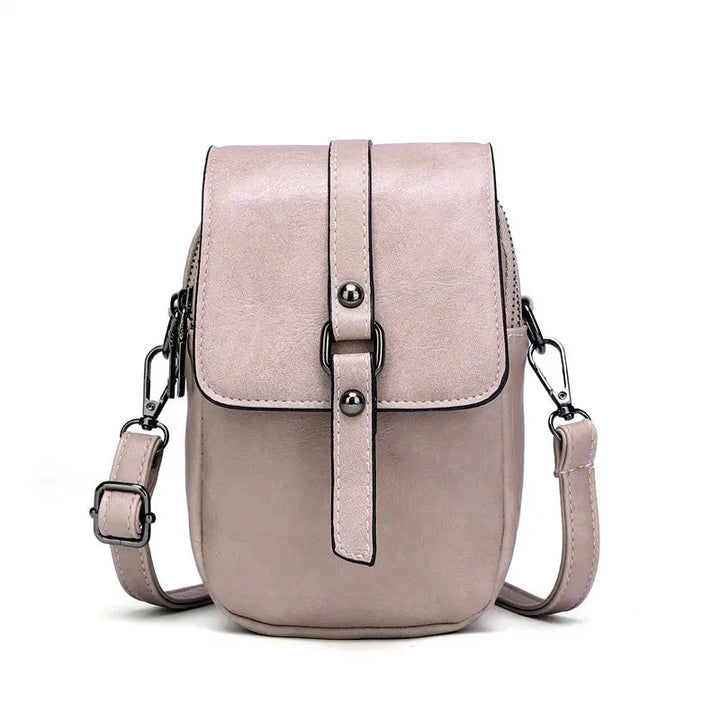 Bossa de mà vintage de cuir suau amb estil